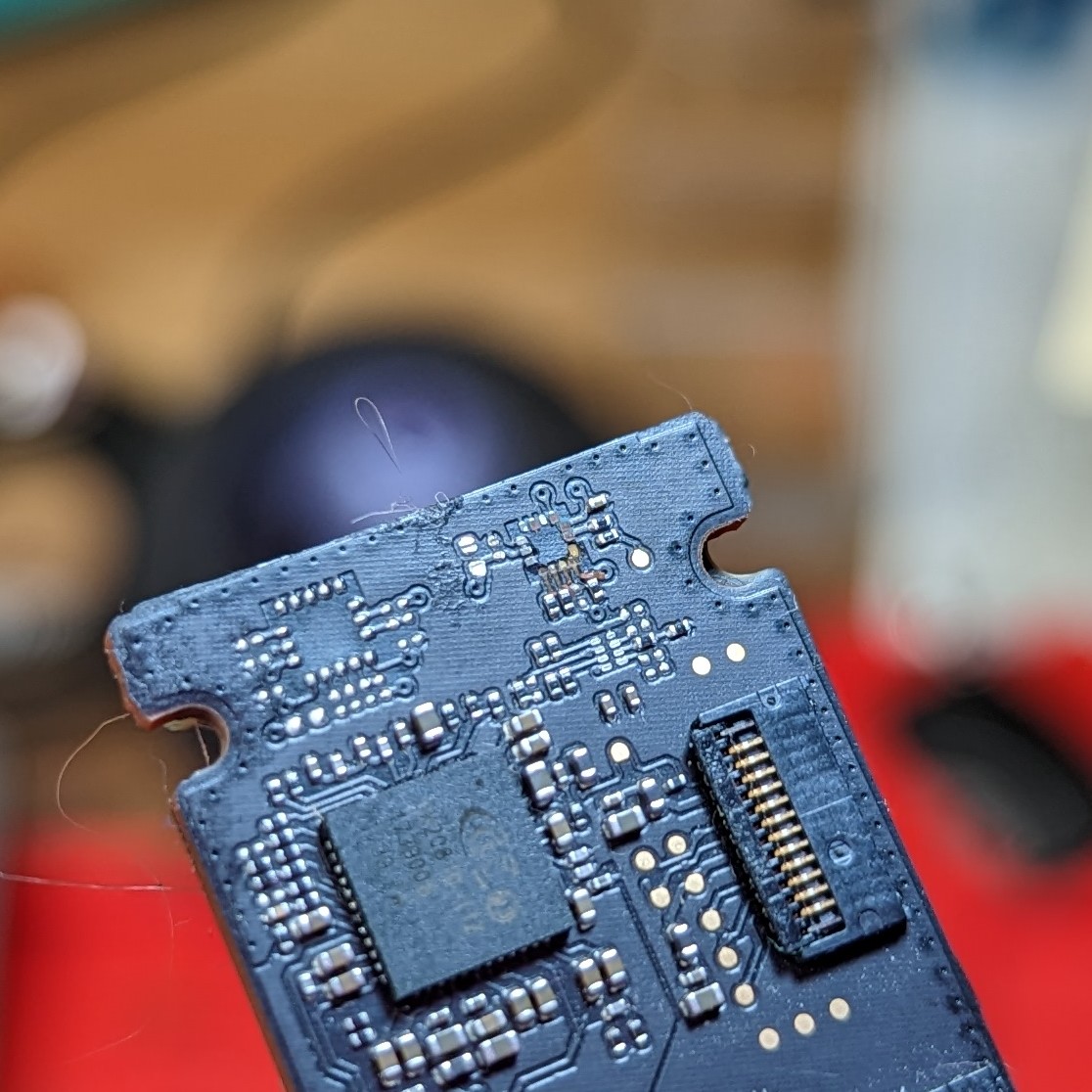 damaged mic board missing chip